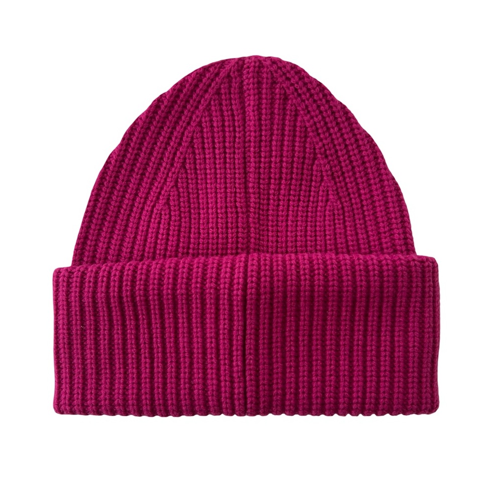 Coach Patch Rib Knit Wool Blend Beanie In Hyacinth NWT - Picture 3 of 6